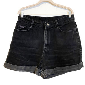 Vintage Riders High Rise Black Denim Mom Shorts